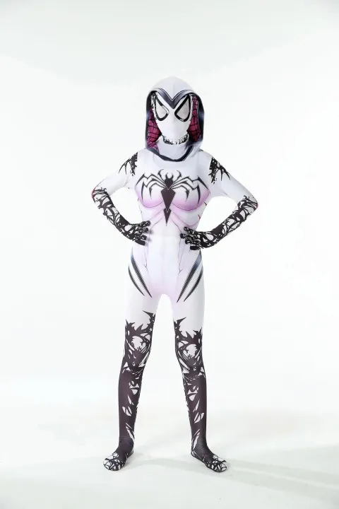 MINISO%20Spider%20Gwen%20Stacy%20Cosplay%20Costumes%20Women%203D%20Print%20Jumpsuits%20Onesies%20Halloween%20Clothes%20Soft%20Material%20With%20Hat%20Mask%20-%20Image%203