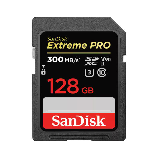 SanDisk Extreme PRO 128GB SDXC UHSII 300MB/s Camera SD Card C10 U3 V90
