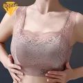 Confidence Boosting Bra Floral Lace Plus Size Wireless Push Up Bra Soft Breathable Sports Brassiere for Women. 