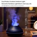 Tinzzi USB Simulation Flame Essential Oil Diffuser 130ML Air Humidifier with Atmosphere Flame Lamp 7 Colors Changing Night Light. 