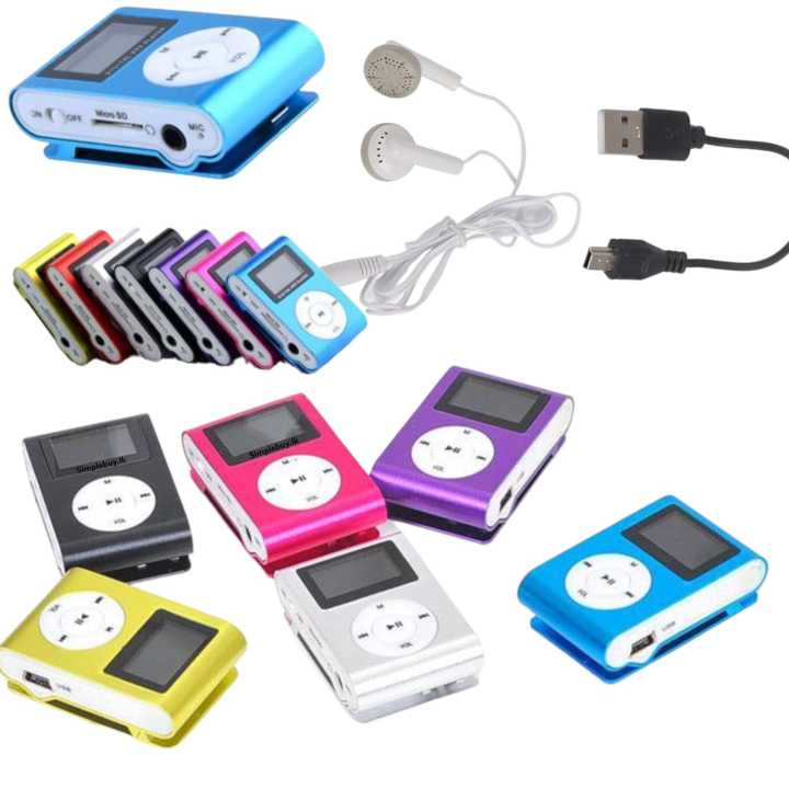 MP3 Player, Portable Mini MP3 Music Player with Headphone and USB Cable, Back Clip Lossless  MP3 Player Mini Clip USB Music Media Player Support 1-32GB Support SD TF Portable Simple MP3 Players