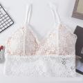 V-Neck Lace Tank Top Comfortable White Crochet Crochet Vest Floral Black Padded Bra Top for  Wear Summer Fashion Women's Clothing Night Out Layering Piece. 