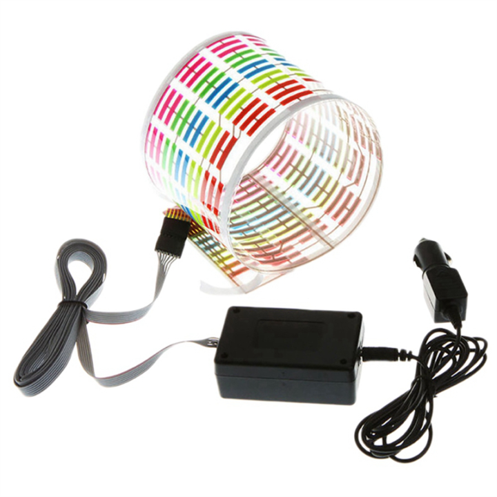 Car Windshield LED Sound Activated Equalizer Shown Plastic 45x11CM Car Neon EL Light Music Rhythm Flash Lamp Sticker