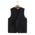 Plus Size XL-4XL Black Beige Women's Sleeveless Vests Ladies's Elegant Spring Autumn New Officewear Blazers. 