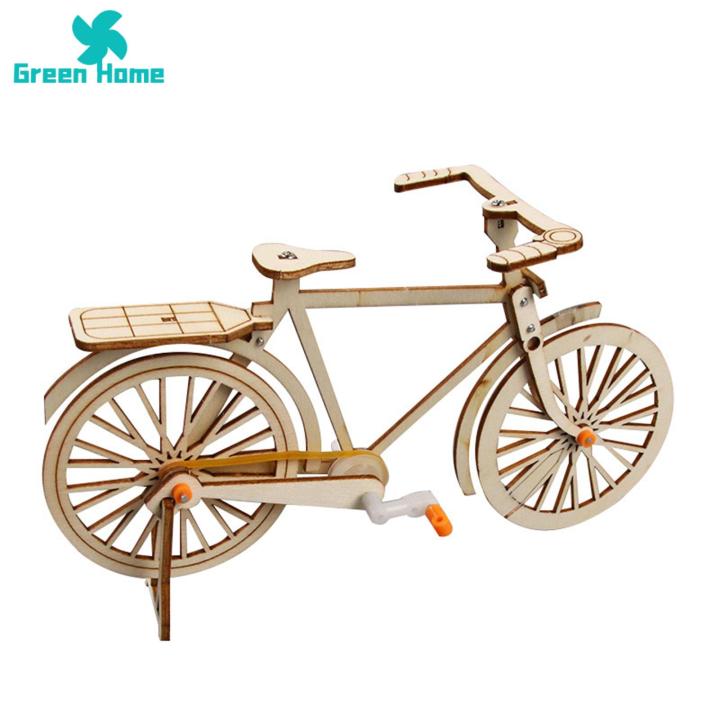 Mini Bicycle Model Wooden Bike Model Diy Assembly Toy for Kids Educational Desktop Decoration Gift for Boys Girls Buyers' Favorite Small Bicycle Model