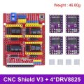 CNC Shield V3 Engraving Machine 3D Printe+ 4pcs DRV8825 Or A4988 Driver Expansion Board For Arduino + UNO R3 With USB Cable. 
