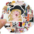 50PCS Singer Taylor Swift Stickers PVC Waterproof Different Decals For DIY Stationery Scrapbooking Guitar Laptop PS4 Skateboard Stickers for Girls Boys Gifts. 