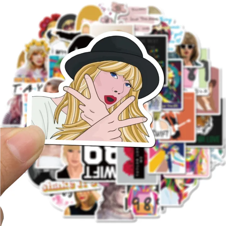 50PCS%20Singer%20Taylor%20Swift%20Stickers%20PVC%20Waterproof%20Different%20Decals%20For%20DIY%20Stationery%20Scrapbooking%20Guitar%20Laptop%20PS4%20Skateboard%20Stickers%20for%20Girls%20Boys%20Gifts%20-%20Image%203