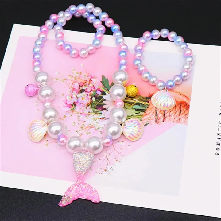 %E3%80%90hot%E3%80%91%202/5Pcs%20Girls%20Jewelry%20Sets%20Mermaid%20Pearl%20Necklace%20Bracelet%20Ring%20Earring%20Set%20Kids%20Toys%20Children%20Princess%20Fashion%20Accessories%20Girl%20-%20Image%203