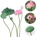 Home Ponds Decor Artistic Landscape Artificial Flower DIY Decoration Long Stem Decorative Fake Flower Green EVA Lotus Leaf Wedding Decoration. 