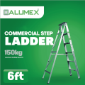 Alumex Commercial Aluminium Ladder - 6 Feet. 