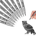 9 Micro-Pen Precision Fineliner Waterproof Archival Ink Pens Fine Point Line Pen for Art Watercolor Sketching Anime Manga Office Documents Art Drawing Supplies. 