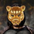 Halloween Costume Zoo Animal Masks Golden Leopard Face Mask Party Masquerade Half Face Mask. 