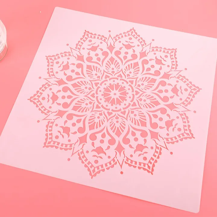 30cm%20Diy%20Craft%20Mandala%20Mold%20For%20Painting%20Stencils%20Stamped%20Paper%20Card%20Template%20Layor%20-%20Image%202