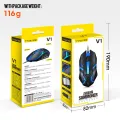 T-Wolf V1 RGB Breathing Light Gaming Mouse 1200DPI Optical for Office use. 