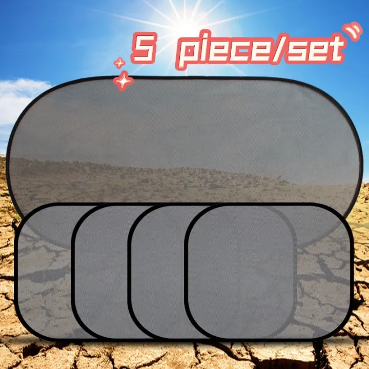 5pcs/set Car Sun shade Car Side Rear Window Net Windshield Mesh ...