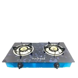 TAIKO 2 Burner Glass Top Gas Cooker With Stainless Steel Body TGL002