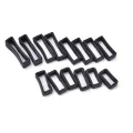 【ZIME】Variety 2pcs 14mm-26mm Rubber Silicone Watch Band Loop Strap Small Holder Locker Keeper  14mm. 