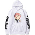 Anime hoodie jujutsu Kaisen kawaii ryomen Sukuna graphic print sweatshirt Harajuku pullover Y2K clothes unisex casual streetwear. 