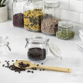 Square/Hexagonal  Glass Food Storage Jars with Airtight Clamp Lids. 