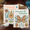 Wander & Swear Coloring Book | Vibrant Orange & Green Illustrations | Relax Fun, Creative Expression | Perfect. 