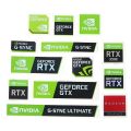 2pcs NVIDIA GEFORCE GTX RTX G-Sync Radeon Vinyl Sticker Label Tag For Graphic Card, Laptop, Desktop Computers. 