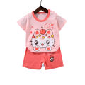 Yfashion Kids T-shirt Set Cartoon Printing Short Sleeve Cotton Tops Shorts Suit For 1-4 Years Old Boys Cotton Girls. 