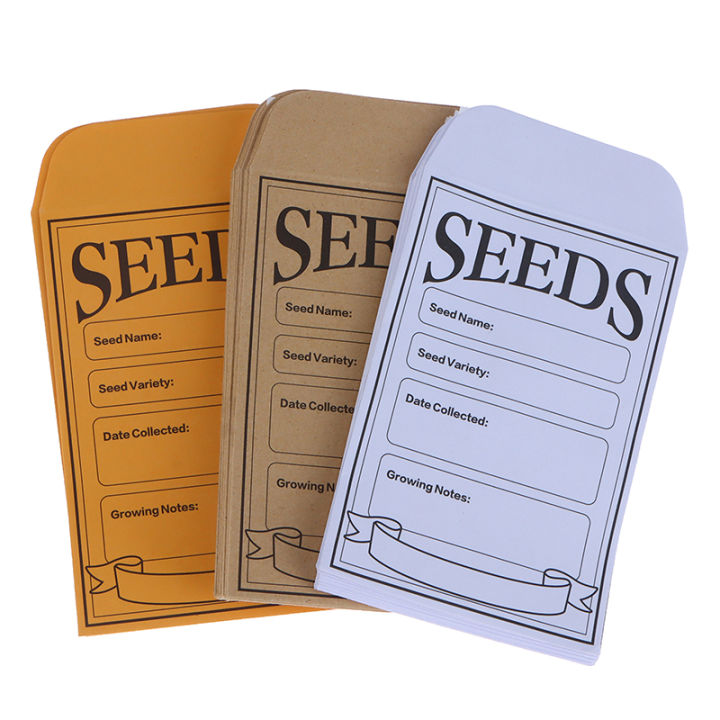 20X Seed Envelopes Kraft Paper Resealable Self Adhesive Packet Seed ...