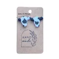 1 Pair Ear Studs Acrylic Cute Small Solid Personality Gift Hypoallergenic Dairy Cow Shape Women Earrings Fashion Jewelry. 