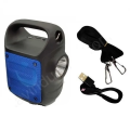 Wireless Portable Mini Speaker KTS-1185 with Bluetooth, Mic Input, FM Radio, Flashlight, TF Memory Card Reader and USB Pen Drive. 
