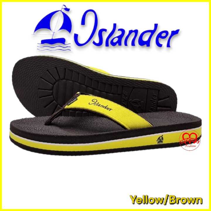 Islander 'Yellow/Brown' Men's Non-slip rubber soles 100% Authentic and Original slippers (Makapal)