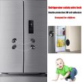 2 Pieces Refrigerator Door Lock Strong Adhesive Freezer Door Lock File Drawer Lock Child Safety Cupboard Lock with Key. 