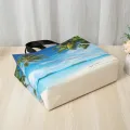 【ALLGOOD】1Pcs Coconut Tree Printed Handbags Casual All-Match Shoulder Bags Eco Friendly Shopping Bag Portable Travel Bag High Capacity Tote. 