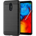 lthmy for LG Q Stylus+ Case Carbon Fiber TPU Soft Silicone Back Cover Armor Phone Case Casing. 
