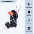 H4 Negative Switched LED Headlight Lamp Bulb Relay Wiring Harness Plug Kit. 