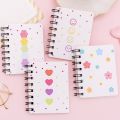 1 Pc Kawaii Small Spiral Notebook Paper Message Pad Cute Flower Pattern A7 Mini Pocket Book Student School Supplies. 