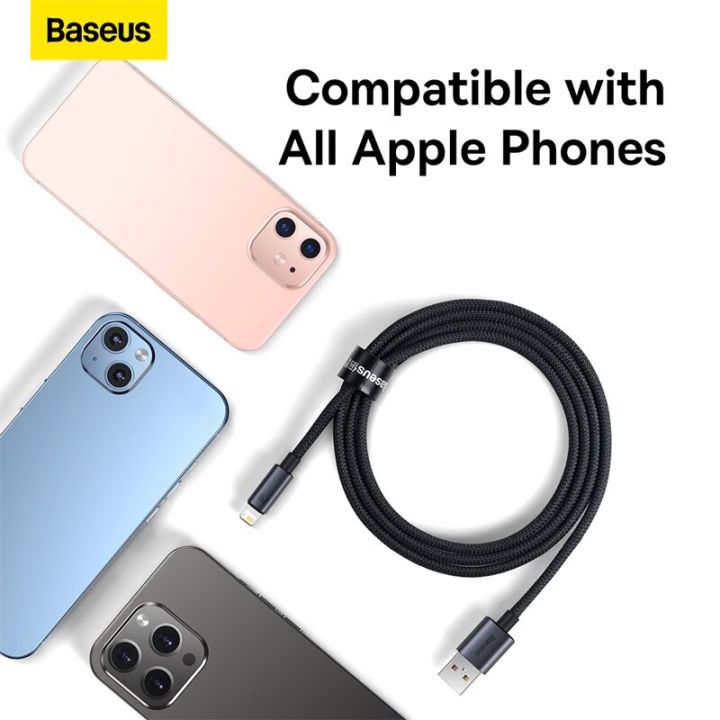 Baseus%202.4A%20USB%20Fast%20Charging%20Cable%20for%20iPhone%2013%2012%2011%20Pro%20Max%20XR%20X%20Mini%208%207%206s%206%205%20Plus%20SE%20USB%20Data%20Sync%20Cable%201M%20-%20Image%209