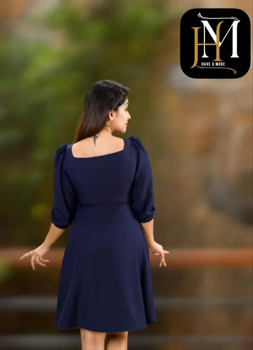 The%20Womens%20Short%20Frock%20More%20Colours%20Long%20Sleeve%20For%20Beautiful%20Girls%20Fk100018%20-%20Image%203