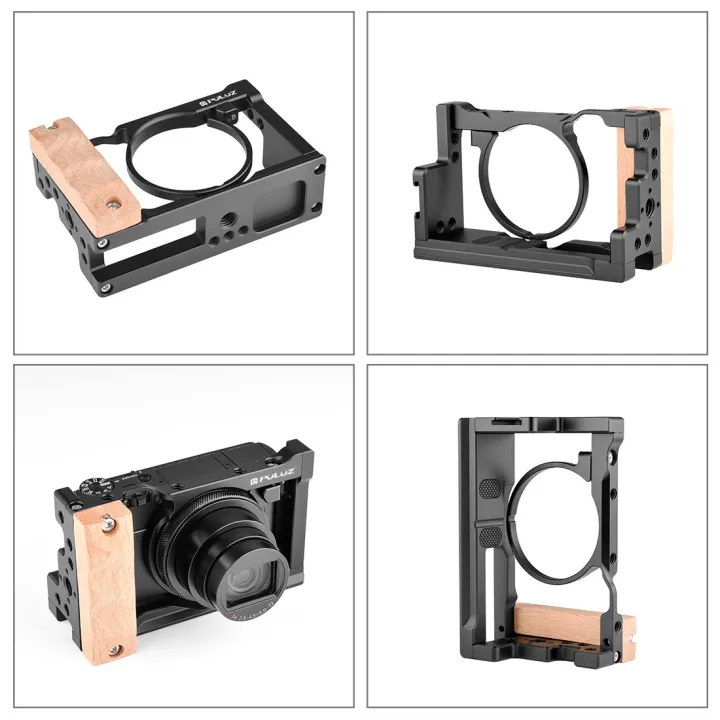 PULUZ%20Light%20and%20Durable%20Video%20Camera%20Cage%20Stabilizer%20Mount%20With%20International%20Universal%20Quick-release%20Plate%20and%20Cold%20Shoe%20Jack%20for%20Sony%20RX100%20VI%20/%20VII%20-%20Image%207