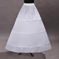 【WEJA】Fashion 3 Hoops Long Dress Gown Crinoline Petticoat Underskirt Slip for-Bride. 