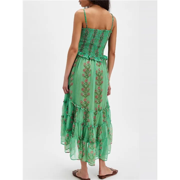 Tube%20Top%20Dress%20for%20Women%20Summer%20Solid%20Strapless%20Dresses,%20Off%20the%20Shoudle%20Ruffle%20Beach%20Dress%20-%20Image%204
