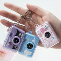 【Footprint】 Pokemon Kawaii Keychain Cute Cartoon Pikachu My Melody Kuromi Cinnamoroll Key Ring Camera Pendant LED Lighting Ornaments Gifts. 