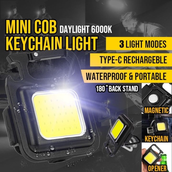 High Quality Mini Portable USB Rechargeable Flashlight XPE COB 3 Modes LED Light Lamp Torch Spot Light Camping Light Emergency Light Police Light Flash Light Hand Torch Head Torch Head Flashlight Head Flash Light Hiking Outdoor Safety Light Keychain Flash