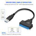 Usb Sata Cable Sata 3 To Usb 3.0 Computer Cables Connectors Usb 3.0 Sata Adapter Cable Support 2.5 Inches Ssd Hdd Hard Drive. 