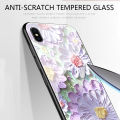 【IN Stock】Phone Case For Samsung Galaxy A8 2018 A8 Plus 2018 A9 2018 A530 A730 Phone Casing Creative Tempered Glass Casing Luxury INS Flowers Design Shockproof Glossy Case Tempered Glass Back Cover Casing. 