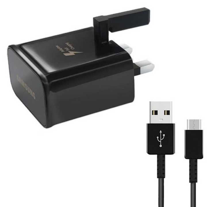 Official Samsung Galaxy A20 A20S A21 A12 A30S M30S A21S A11 M11 M20 M31 M21 M30 A50 A30 A51 A70 A71 A32 A52 M02S A20e Fast Mains Charger with Type-C USB Cable s10+ s10e s10 S8 S8 Plus Note 8 S9 S9+ note 9 note 10 note 10+ Fast Adaptive Charger