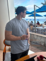 American Fashion Brand Sports Fitness Short Sleeve T T-shirt Men's Fashionable Cuff Wait Lifting Training Breathable Muscle-Showing Clothes Summer. 