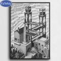 Escher Surreal Geometric Diamond Painting Full Cross Stitch Kits Artwork Canvas Art Picture Abstract Decorative Home Decor. 