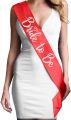 "Bride to Be" Sash - Bridal Shower Gift Bridal Sash Bachelorette Sash Wedding Sash Bride Accessories & Gifts (Red  with White Lettering). 