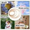 Wooden Rings,Bamboo Floral Hoops Wreath Rings Macrame Hoop Rings for DIY Wedding Christmas Wreath,Dream Catcher Crafts. 